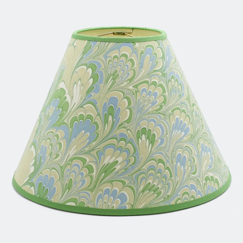 Green and blue marbled empire lampshade