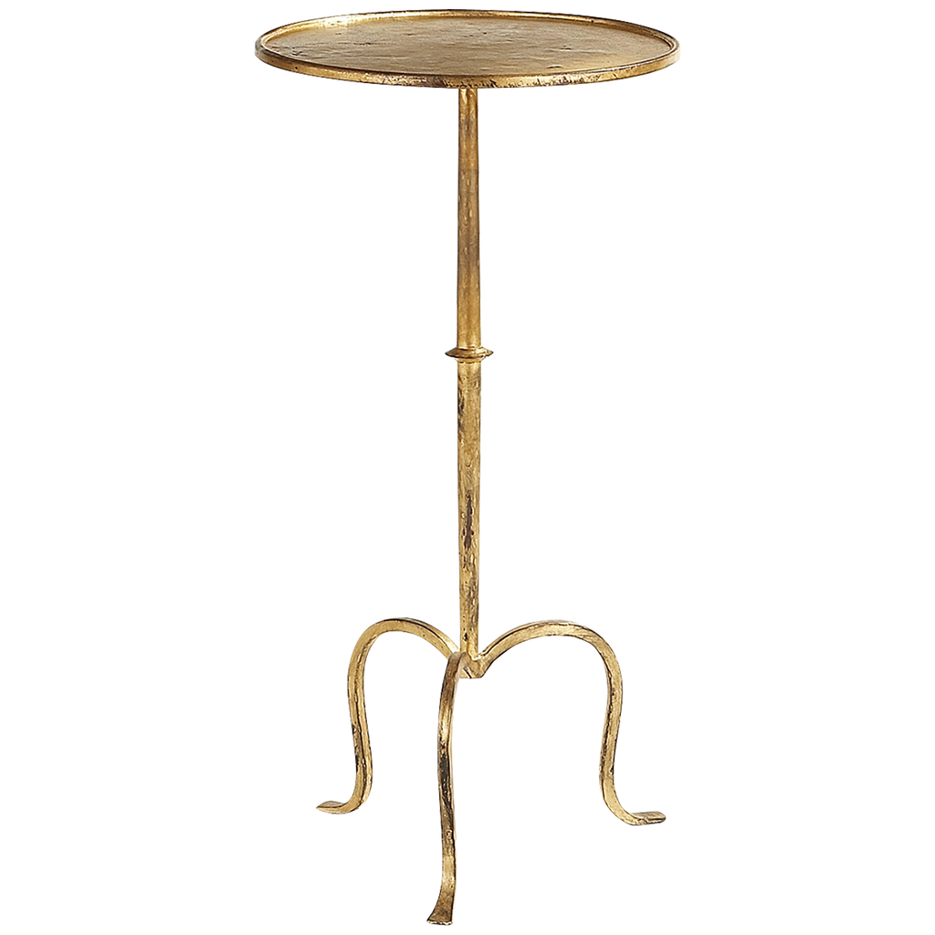 Hand-Forged Martini Table in Gilded Iron