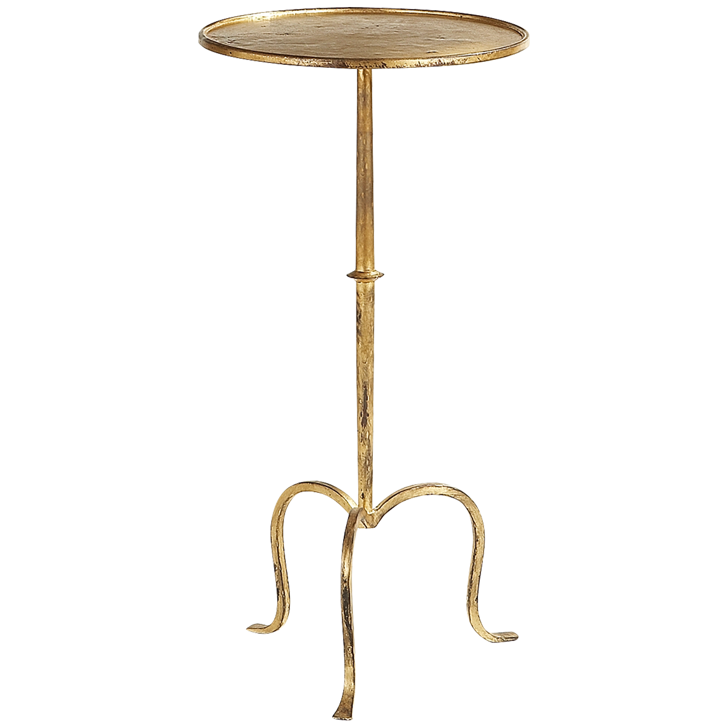 Hand-Forged Martini Table in Gilded Iron