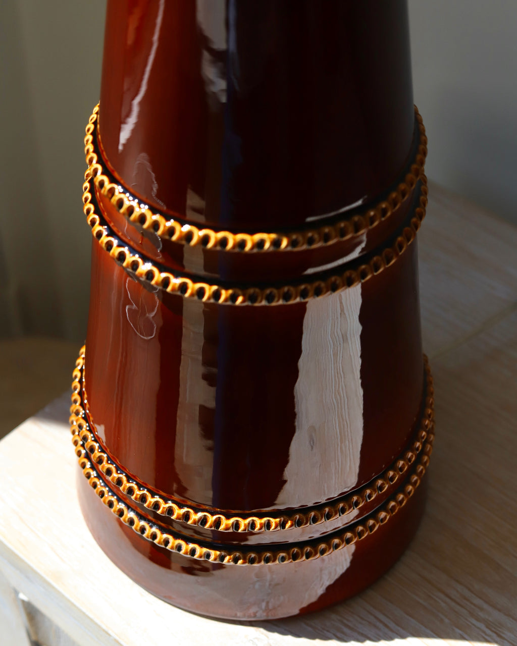 Hwang Bishop Amber Tanjier Large Ceramic Lamp Base