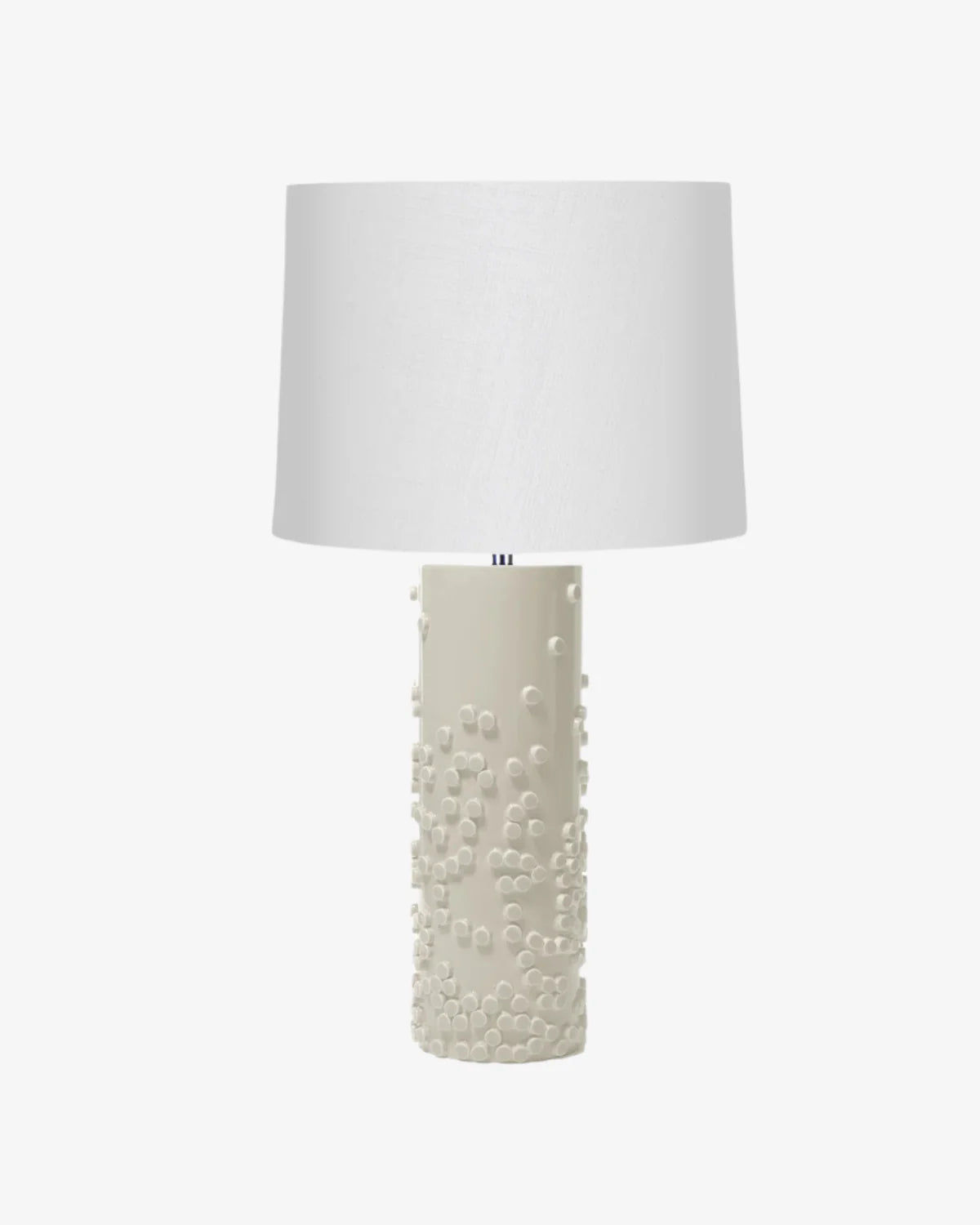 Hwang Bishop White Parchment Lucerne Raindrop Ceramic Lamp Base