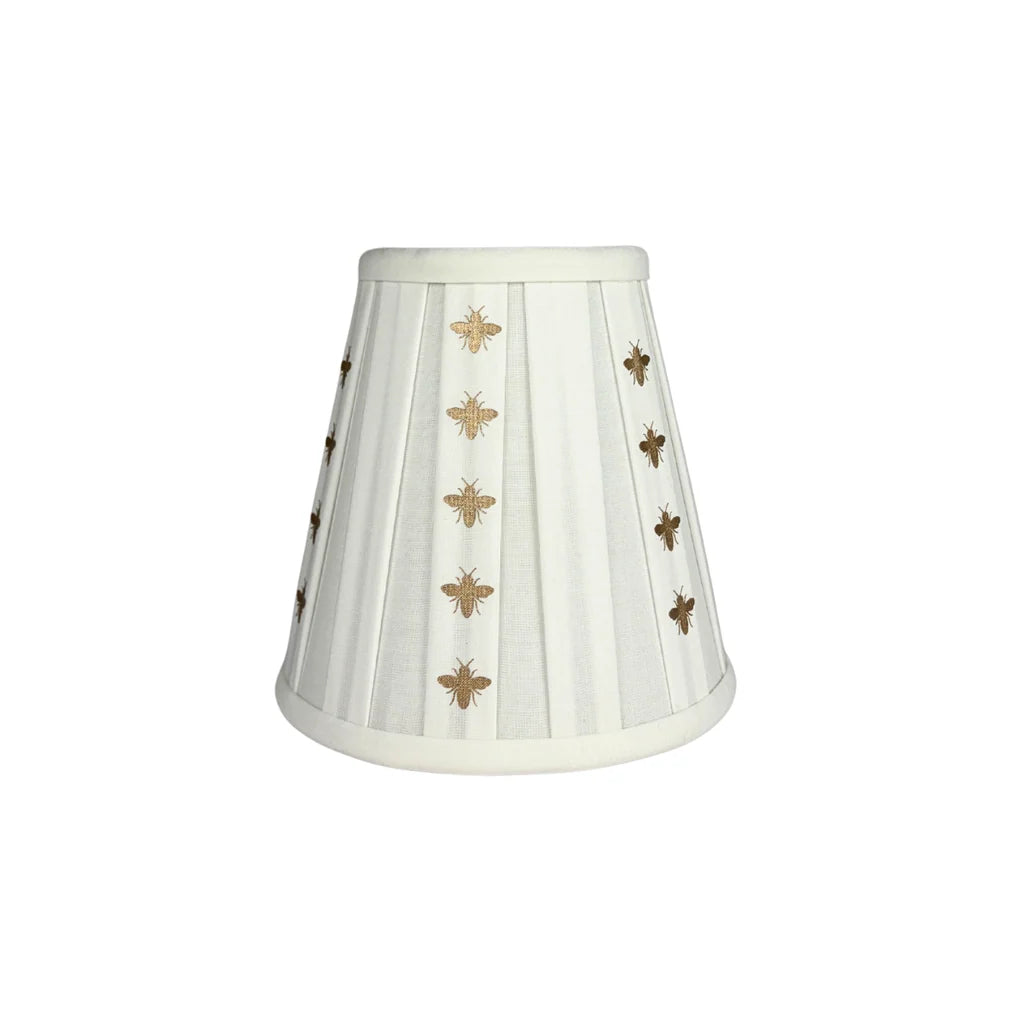 International Queen Bee Chandelier Lampshade featuring a decorative queen bee motif and classic tapered silhouette, designed for chandeliers and wall sconces.