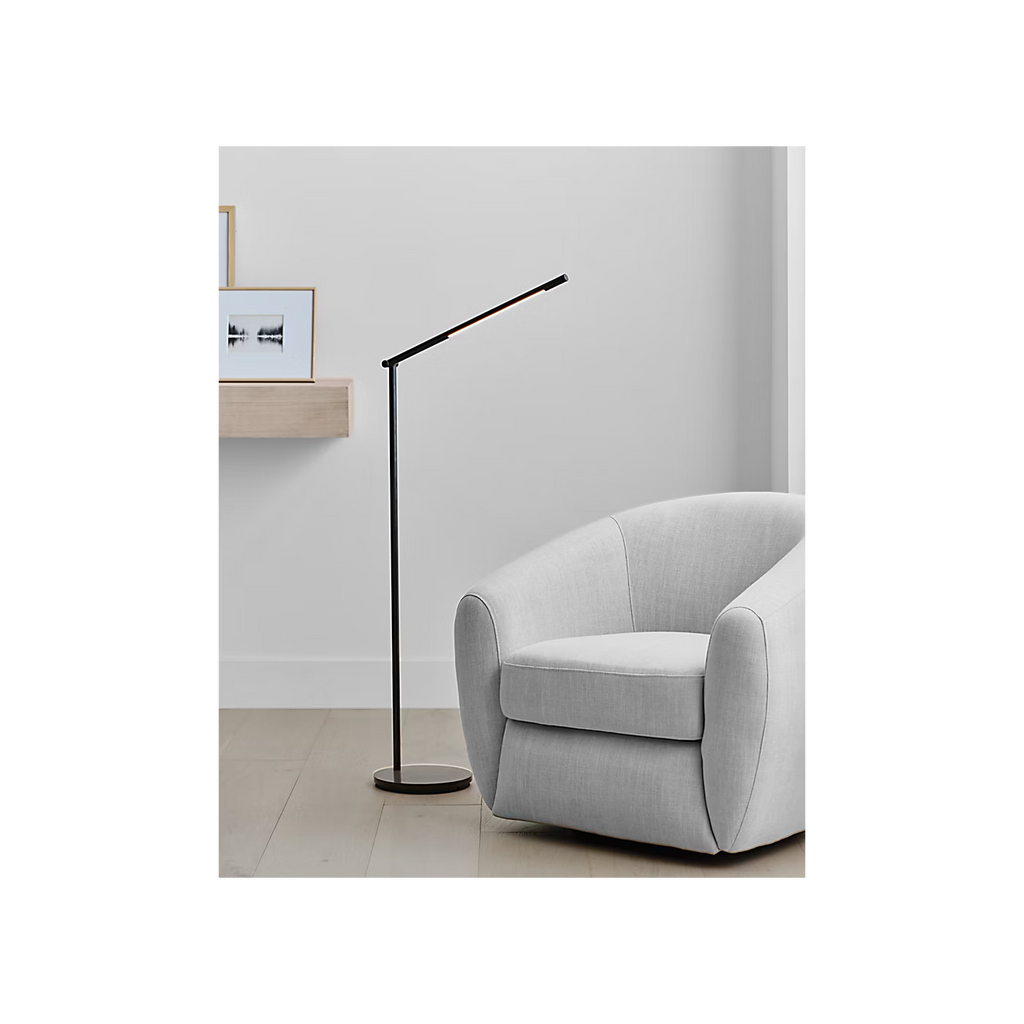 Large Articulating Floor Lamp in Bronze