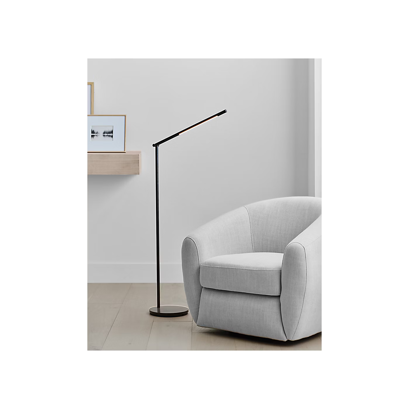 Large Articulating Floor Lamp in Bronze