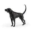 Matte black dog figurine