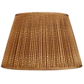 Nushka Caramel & Tan Chevron Sari Silk Empire Lampshade