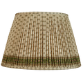Nushka Petites fleurs sari style gathered silk lampshade with border. Available in Nashville, Tennessee