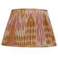 Nushka Pink and Caramel Silk & Cotton Ikat Lampshade