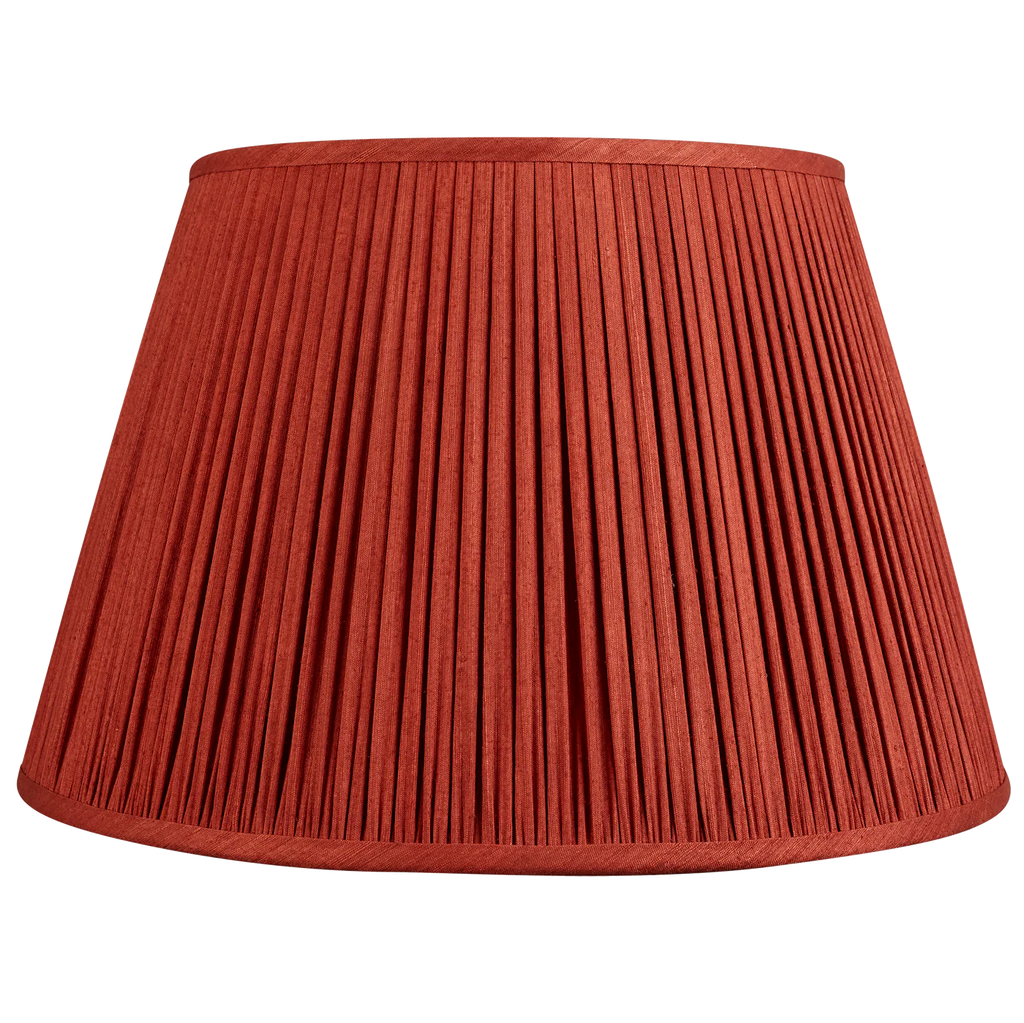 Nushka Red Coral Mulberry Silk Empire Lampshade
