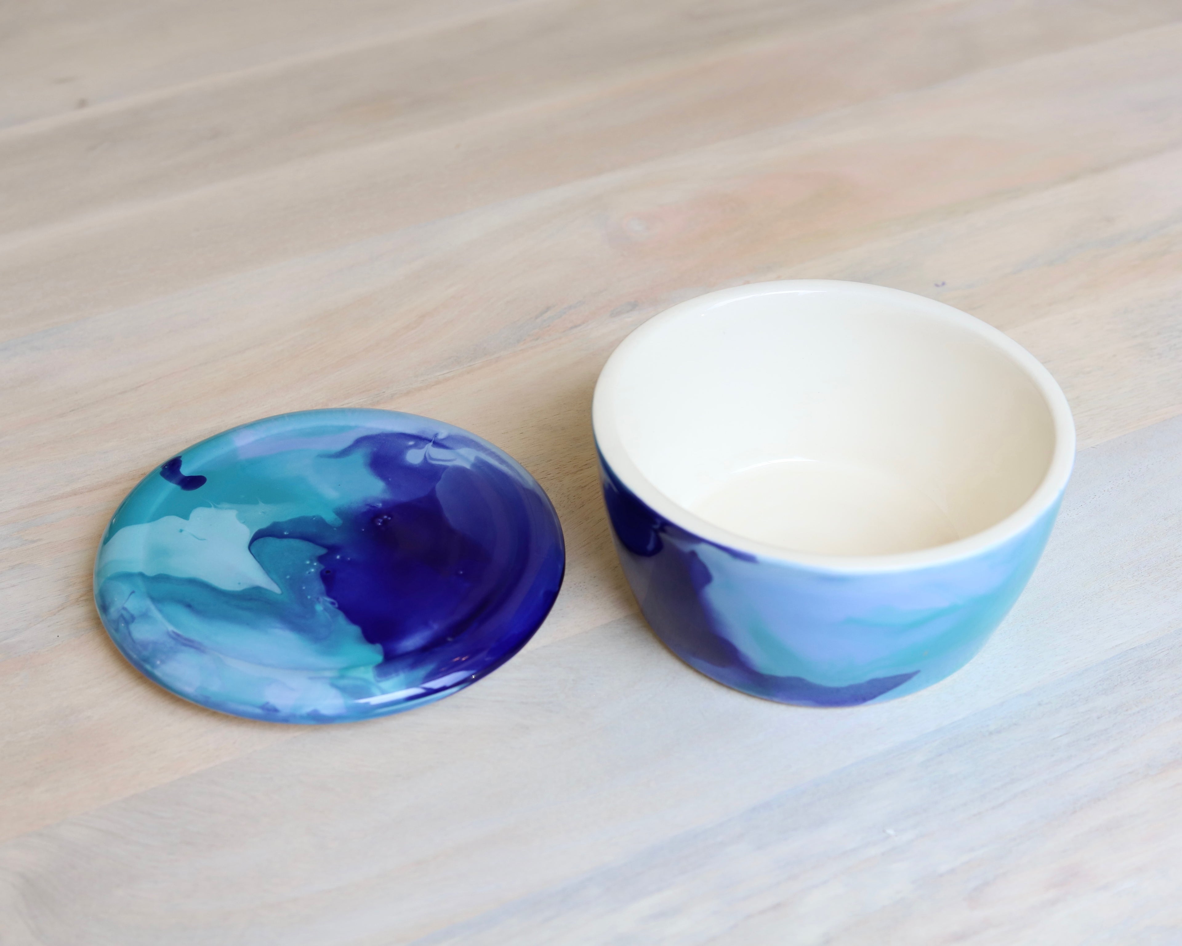 Paul Schneider Lidded Box in Blue Geode