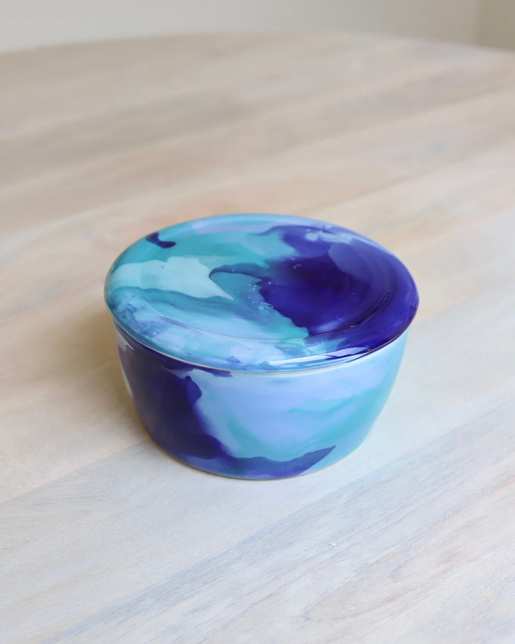 Paul Schneider Lidded Box in Blue Geode