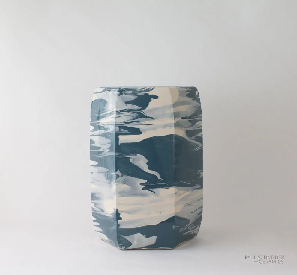 Paul Schneider Hexagonal Geode Garden Stool in #G112 