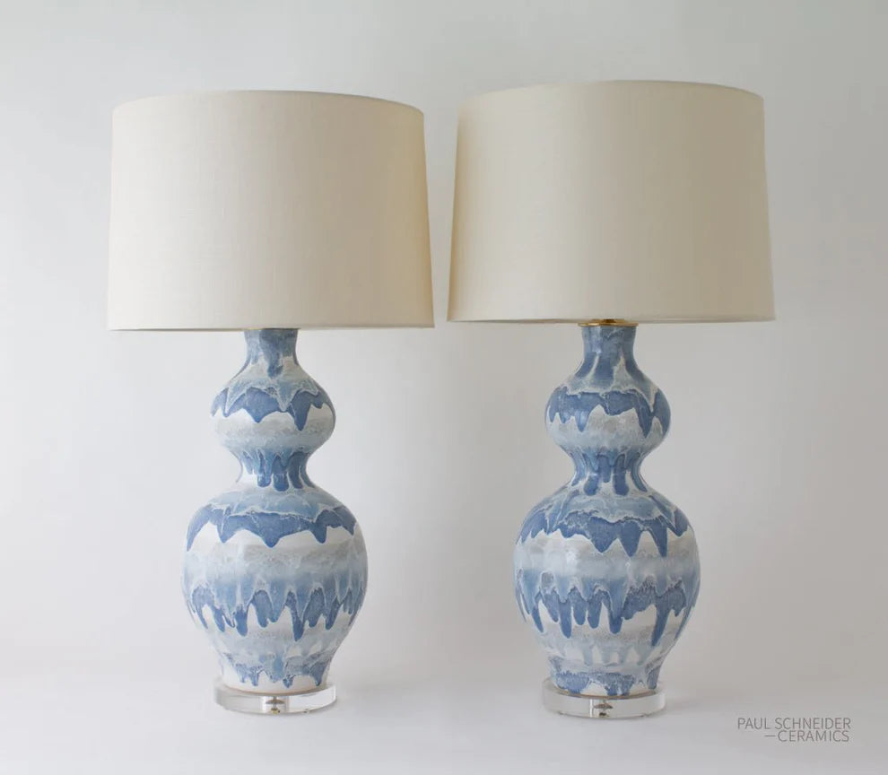 Paul Schneider Double Gourd Drip Banded in #6144-M & #6145-M Lamp