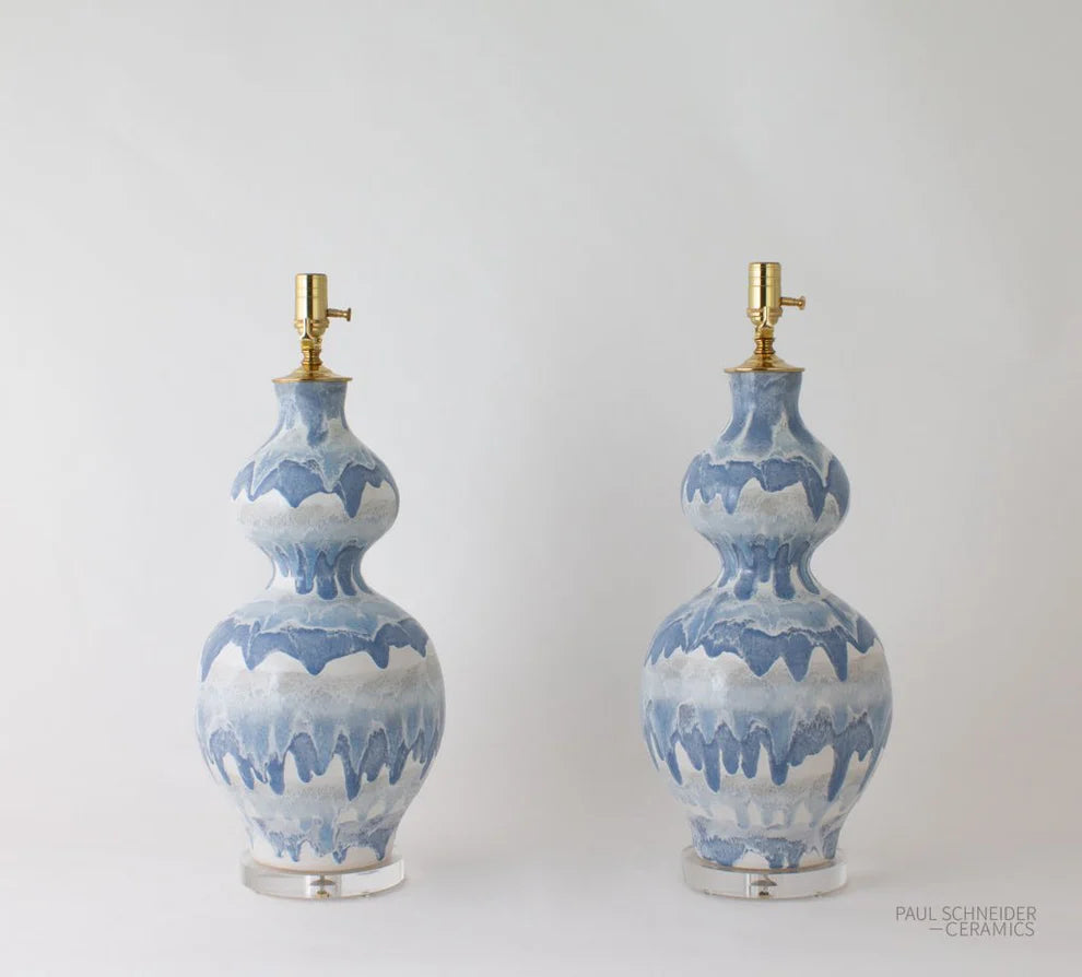 Paul Schneider Double Gourd Drip Banded in #6144-M & #6145-M Lamp