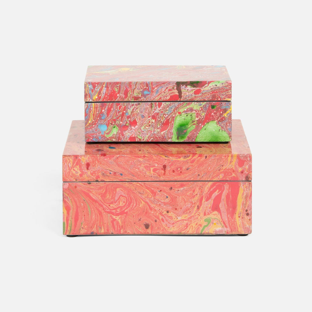 Cassie Pink Marbled Decorative Box