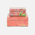 Cassie Pink Marbled Decorative Box