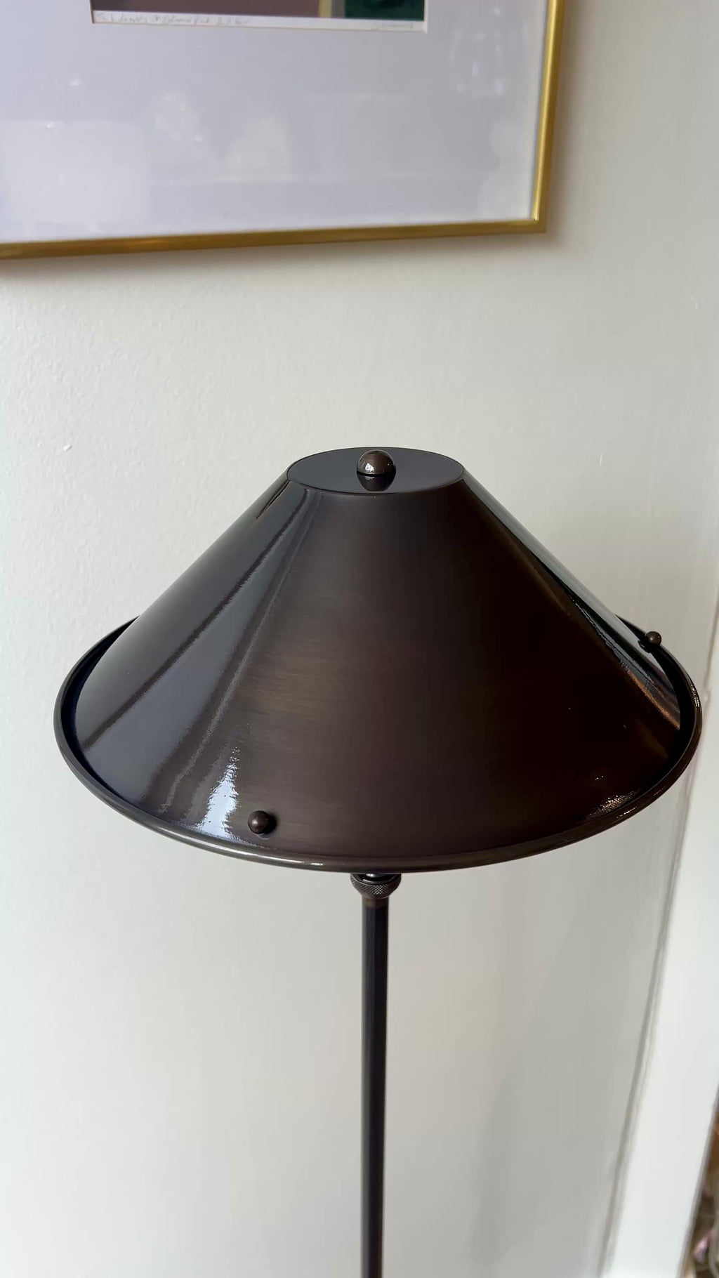 Anna Lari cordless floor lamp in glossy bronze