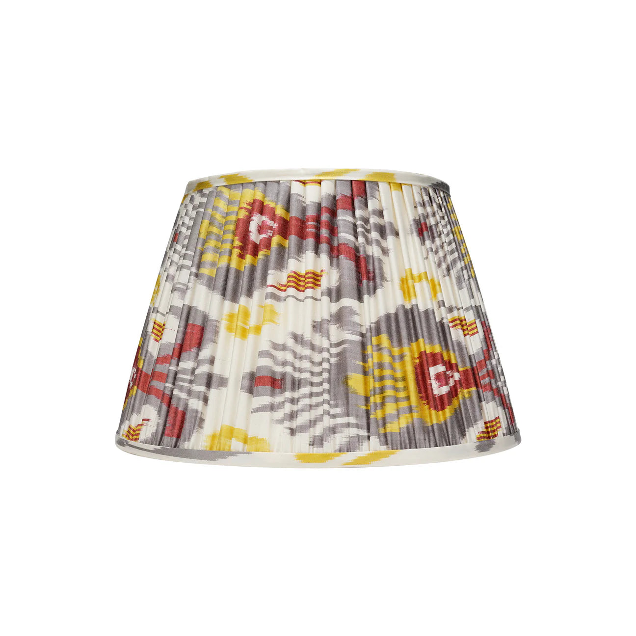 Rosanna Lonsdale Grey Yellow Burgudy Ikat Empire Lampshade
