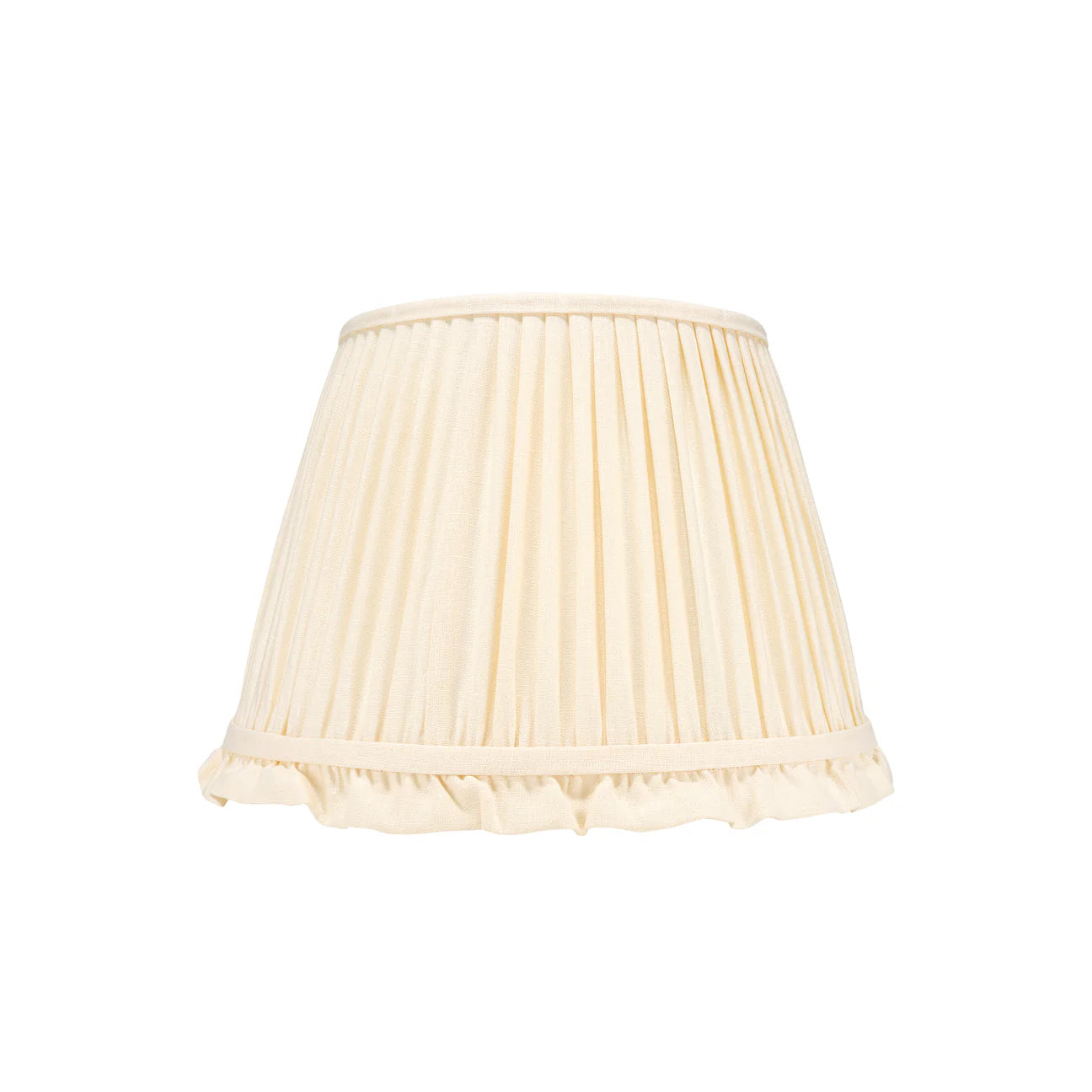 Rosanna Lonsdale Pleated Lampshade in Cream with Frill