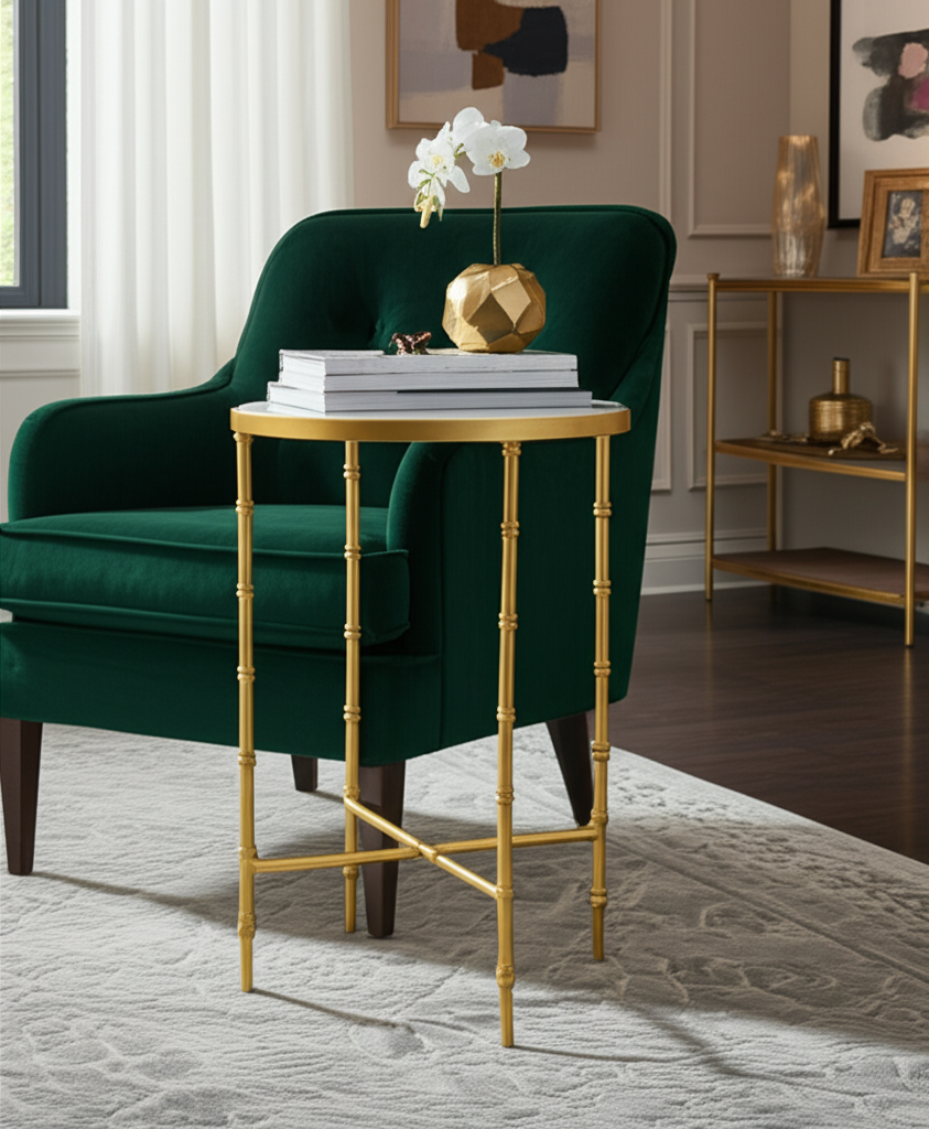 Ryan Brass and Marble Table