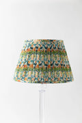 Sorella Glen Green Kaleidoscope Empire Lampshade styled on an acrylic table lamp in Nashville, Tennessee
