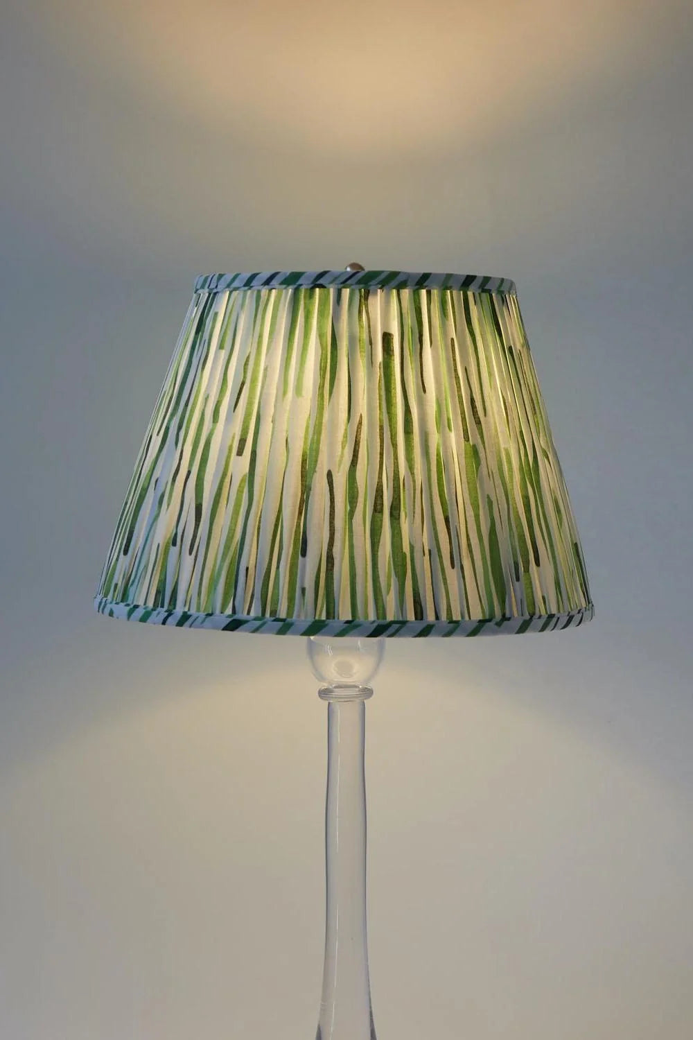 Sorella Glen Pine River empire lampshade styled on an acrylic lamp