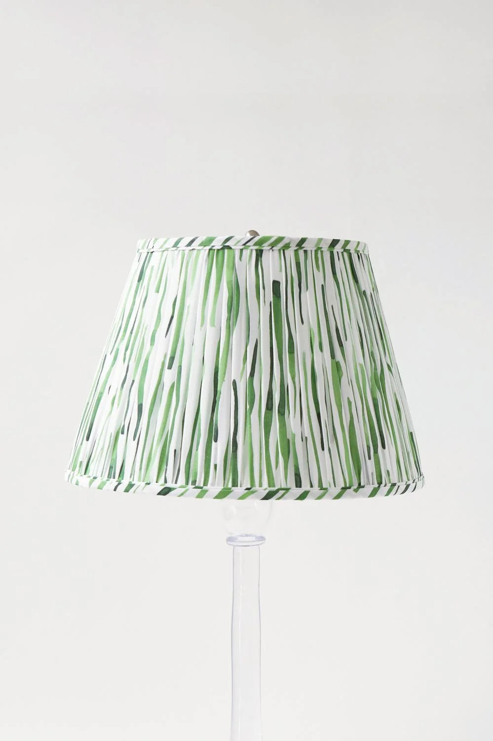 Sorella Glen Pine River empire lampshade styled on an acrylic lamp