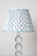Sorella Glenn Kanwar Flower Empire Lampshade styled on an acrylic lamp in Nashville, Tennessee