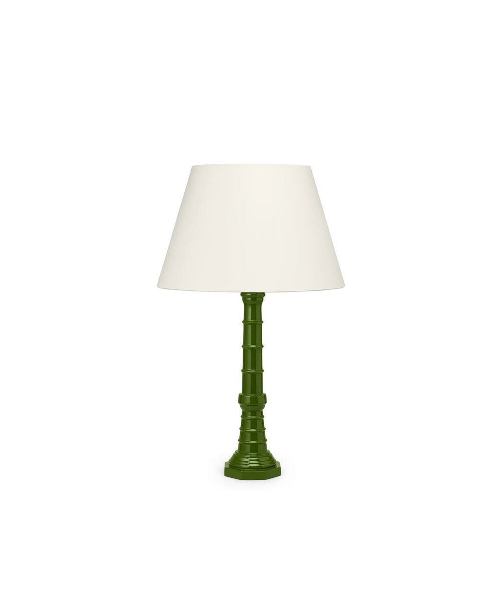 The Lacquer Company Bonham Table Lamp in Lettuce Green