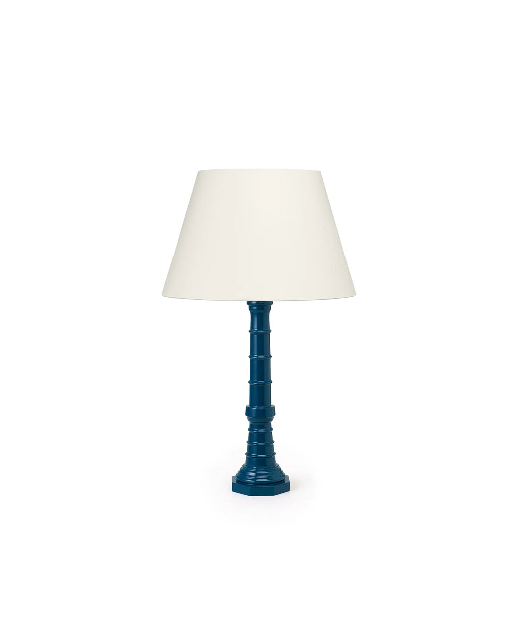 The Lacquer Company Bonham Table Lamp in Marine Blue