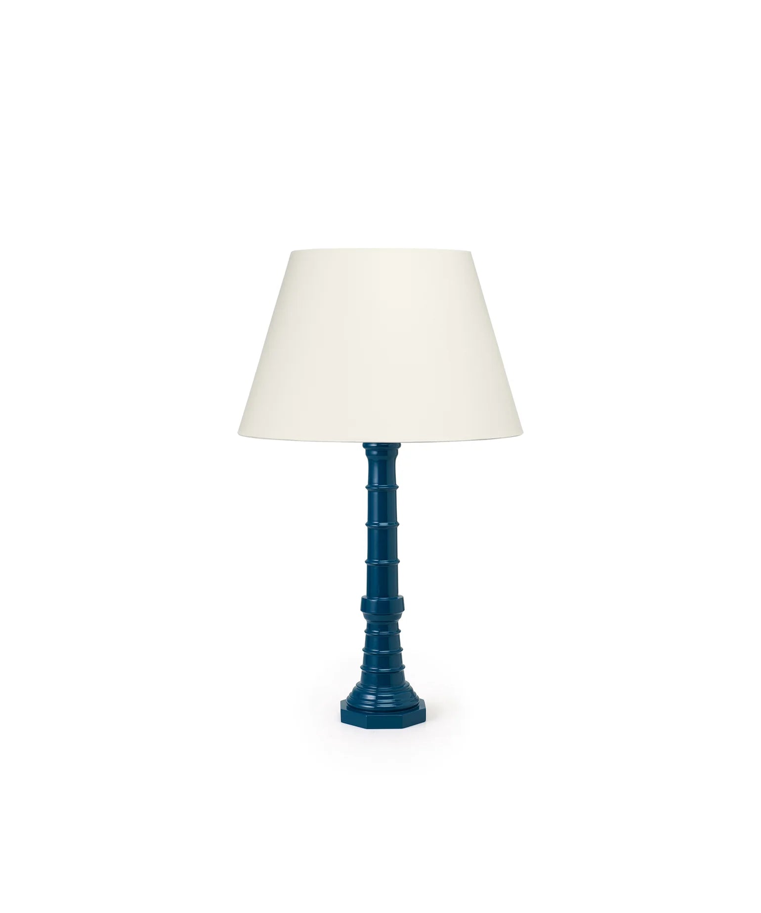 The Lacquer Company Bonham Table Lamp in Marine Blue