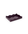 The Lacquer Company Medium Belles Rives Tray in Aubergine