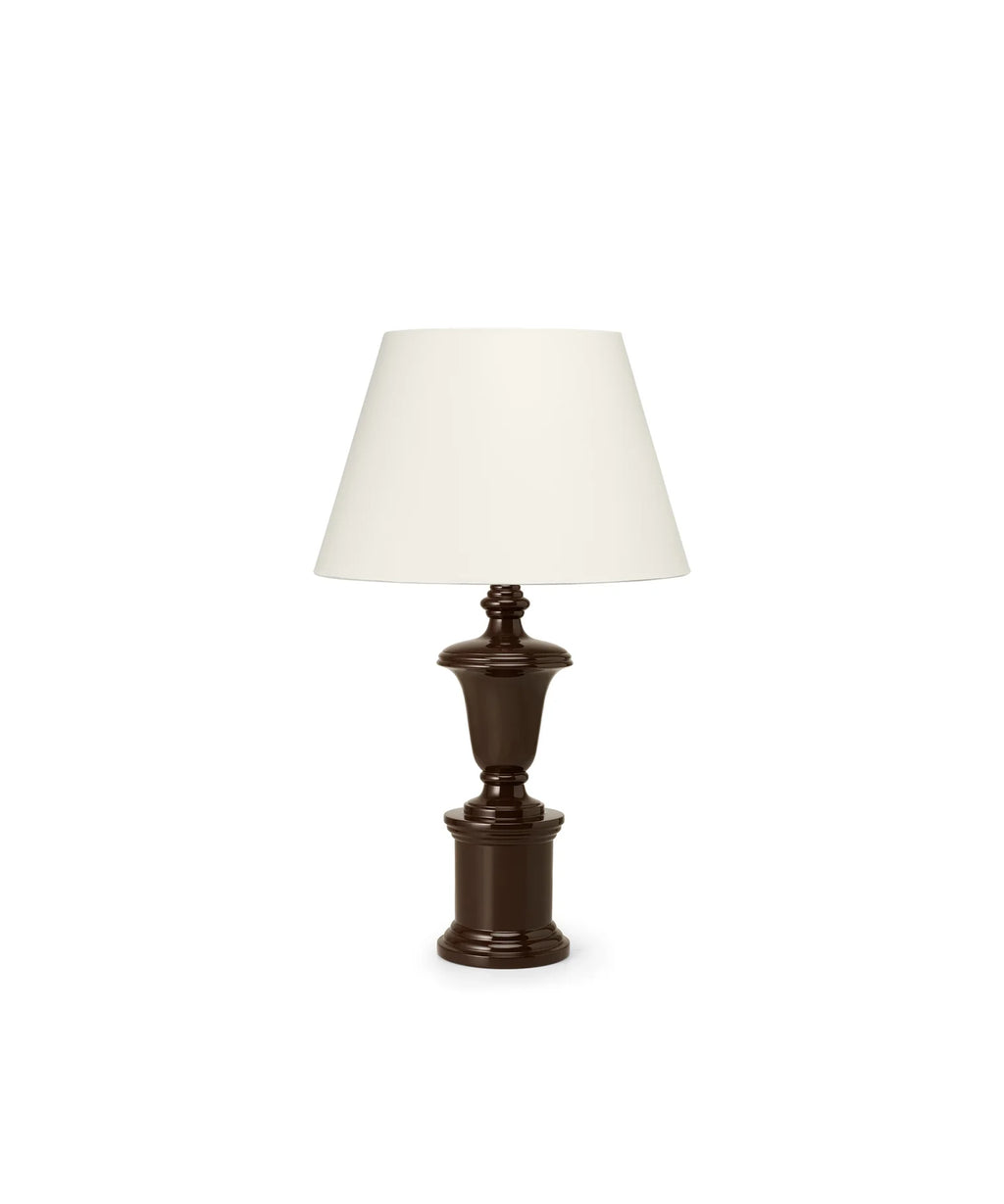The Lacquer Company Urn Table Lamp in Chocolate