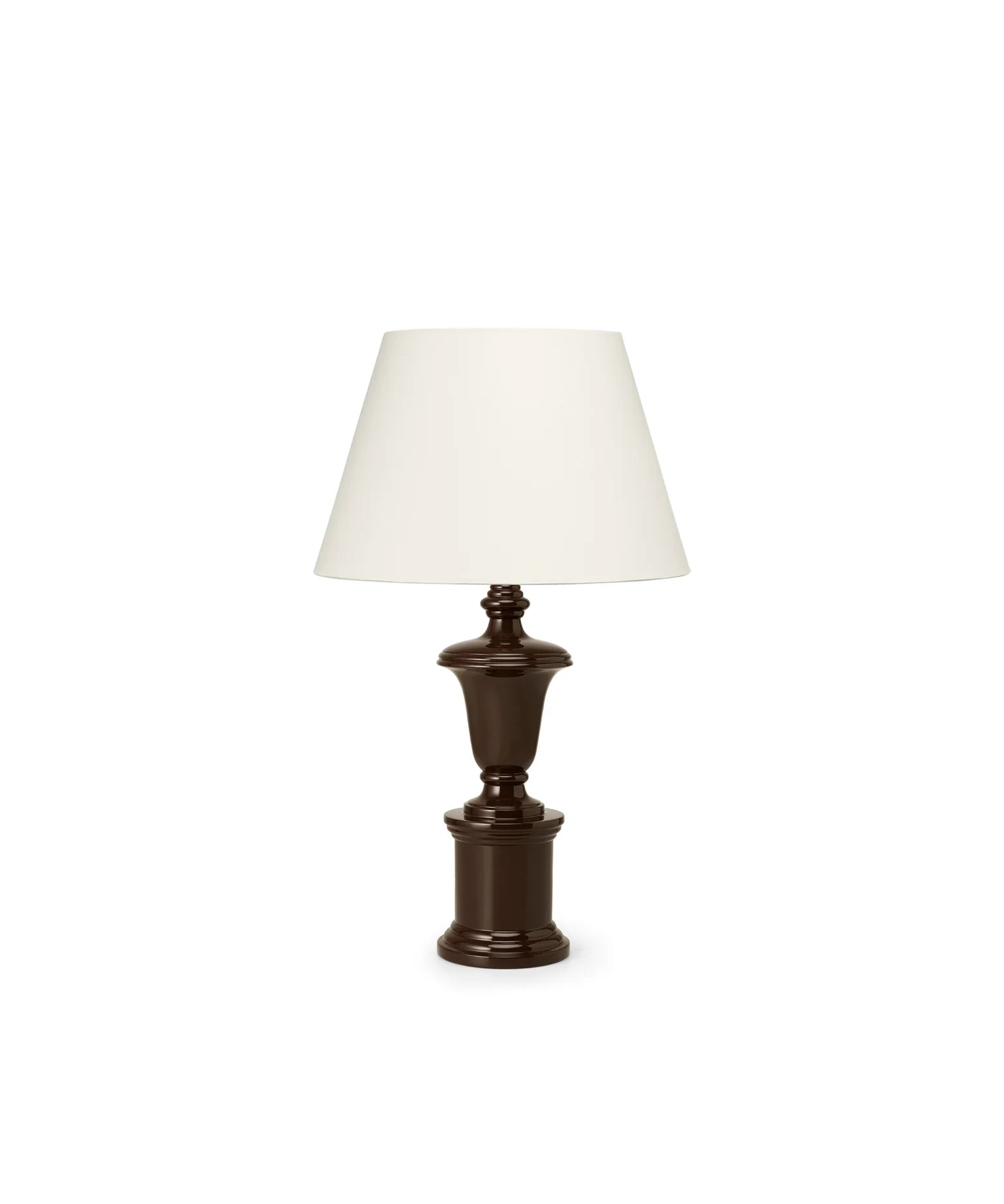 The Lacquer Company Urn Table Lamp in Chocolate