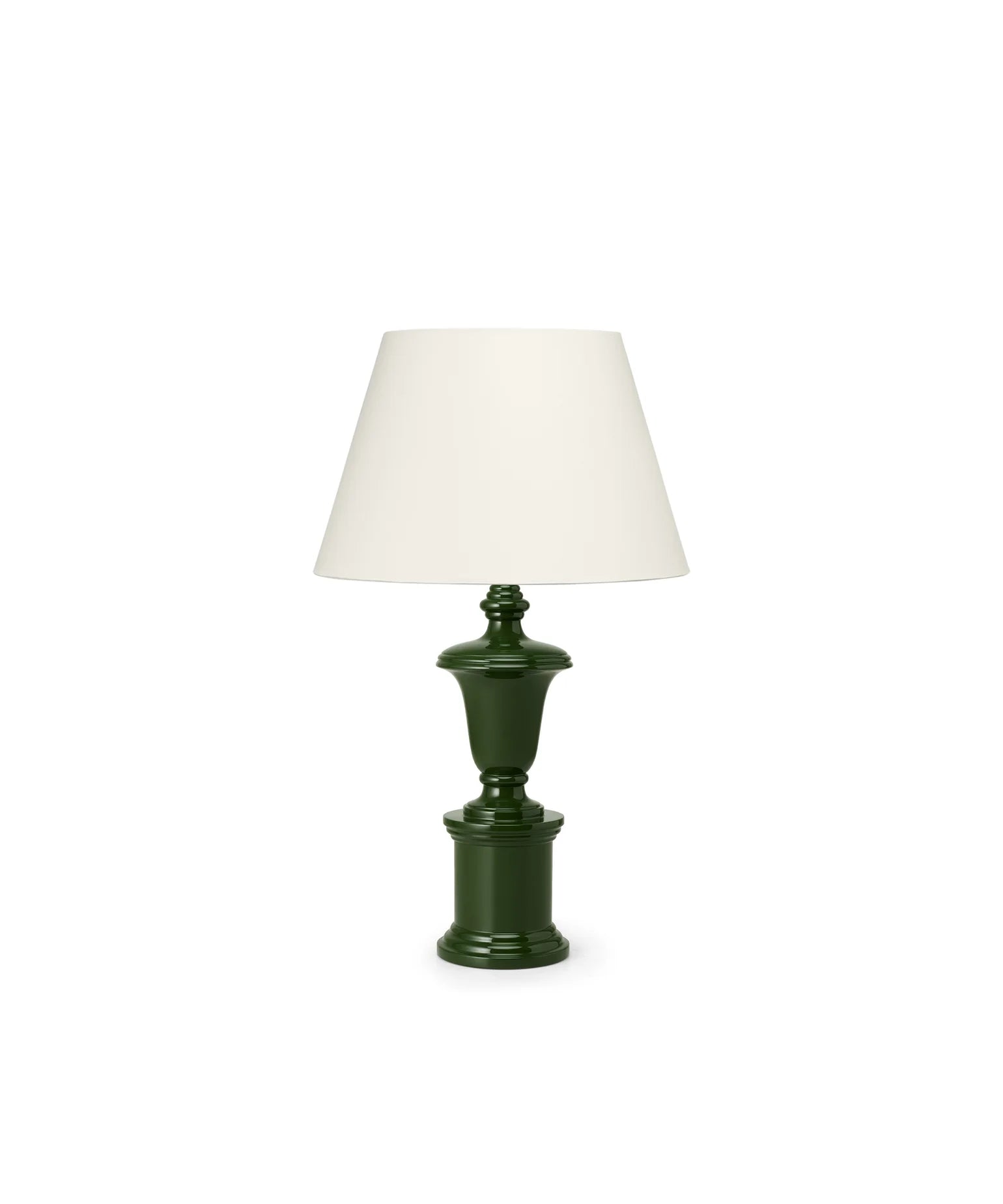 The Lacquer Company Urn Table Lamp in Loden Green