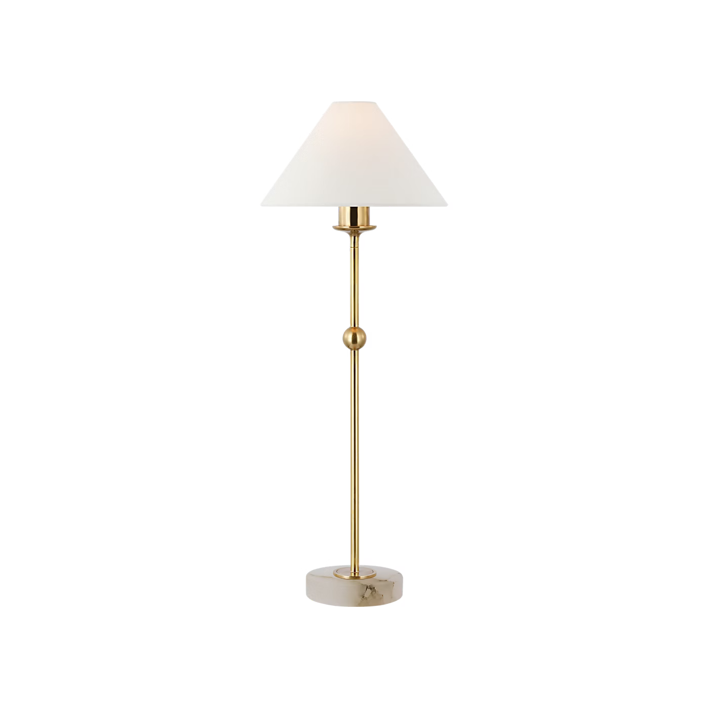 Visual Comfort Caspian Medium Table Lamp in brass and alabaster 