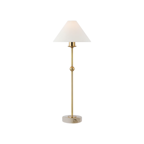 Visual Comfort Caspian Medium Table Lamp in brass and alabaster 