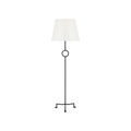 Visual Comfort Montour Large Floor Lamp in Bronze with a white linen shade. Available in Nashville, Tennessee